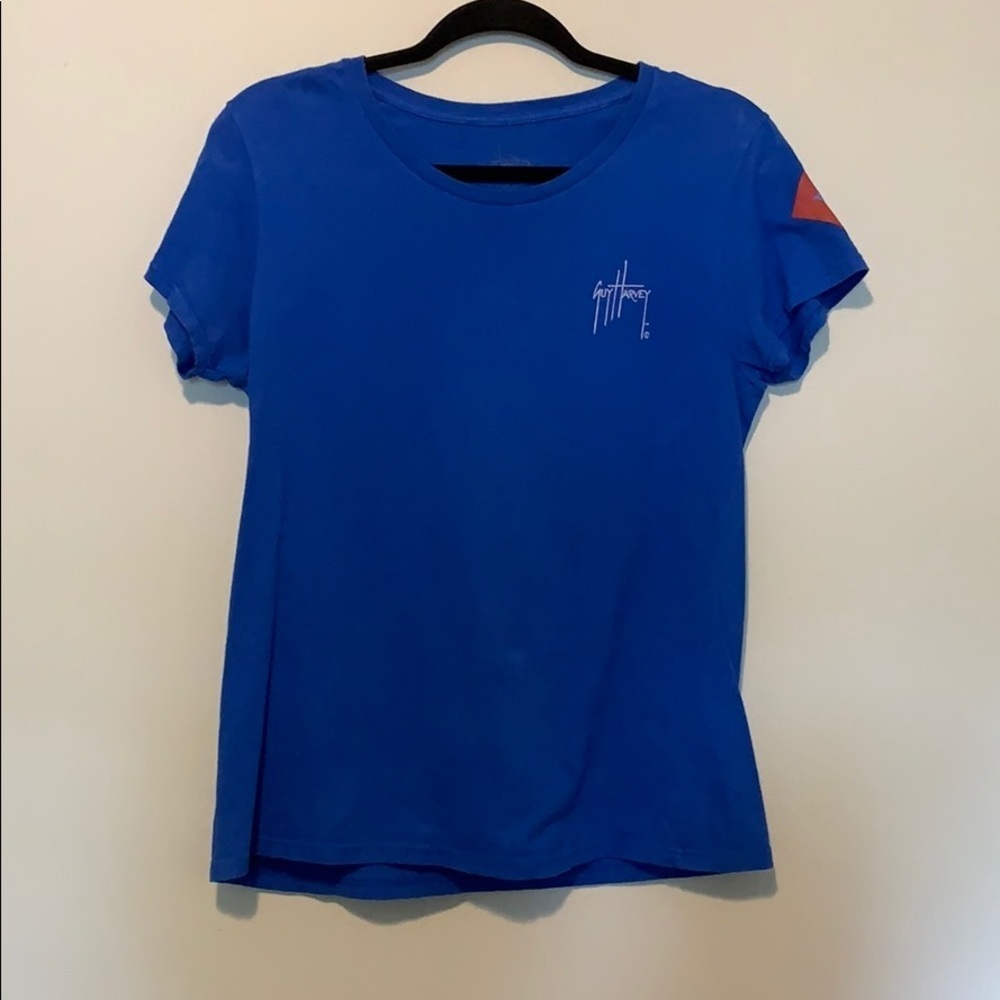Guy Harvey Women’s blue July Fourth 2016 shirt